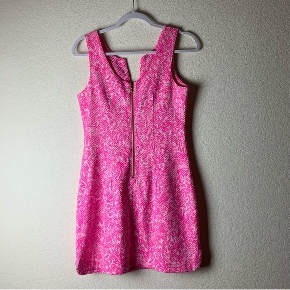 Lilly Pulitzer target Womens pink back zip sleeveless printed shift dress 4 - Picture 3 of 7